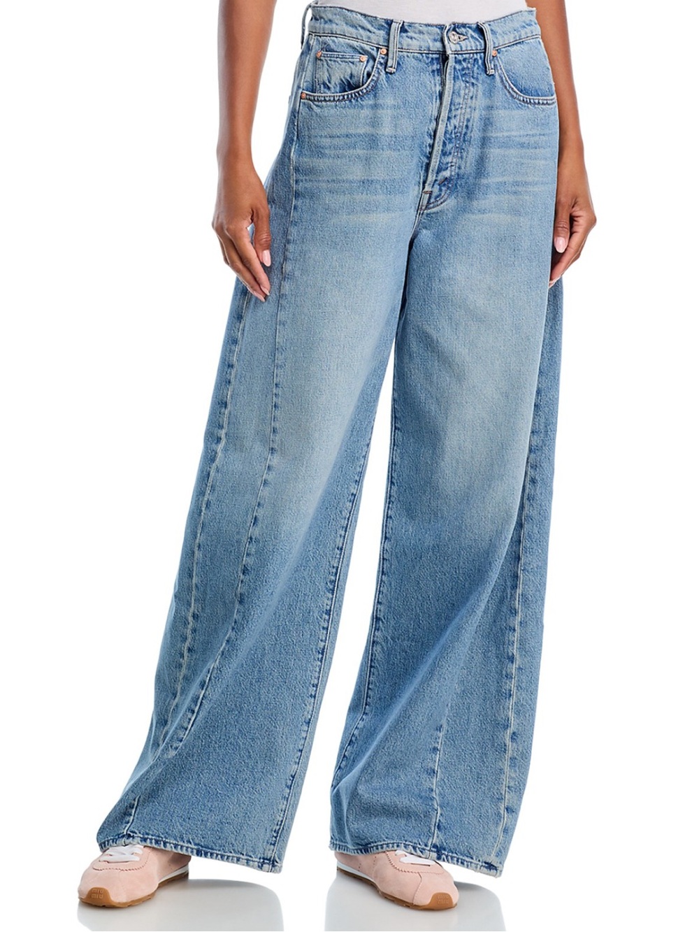 MOTHER THE PIPE DREAM BUTTON SNEAK HIGH RISE JEANS IN LEAP AT THE CHANCE Size 29